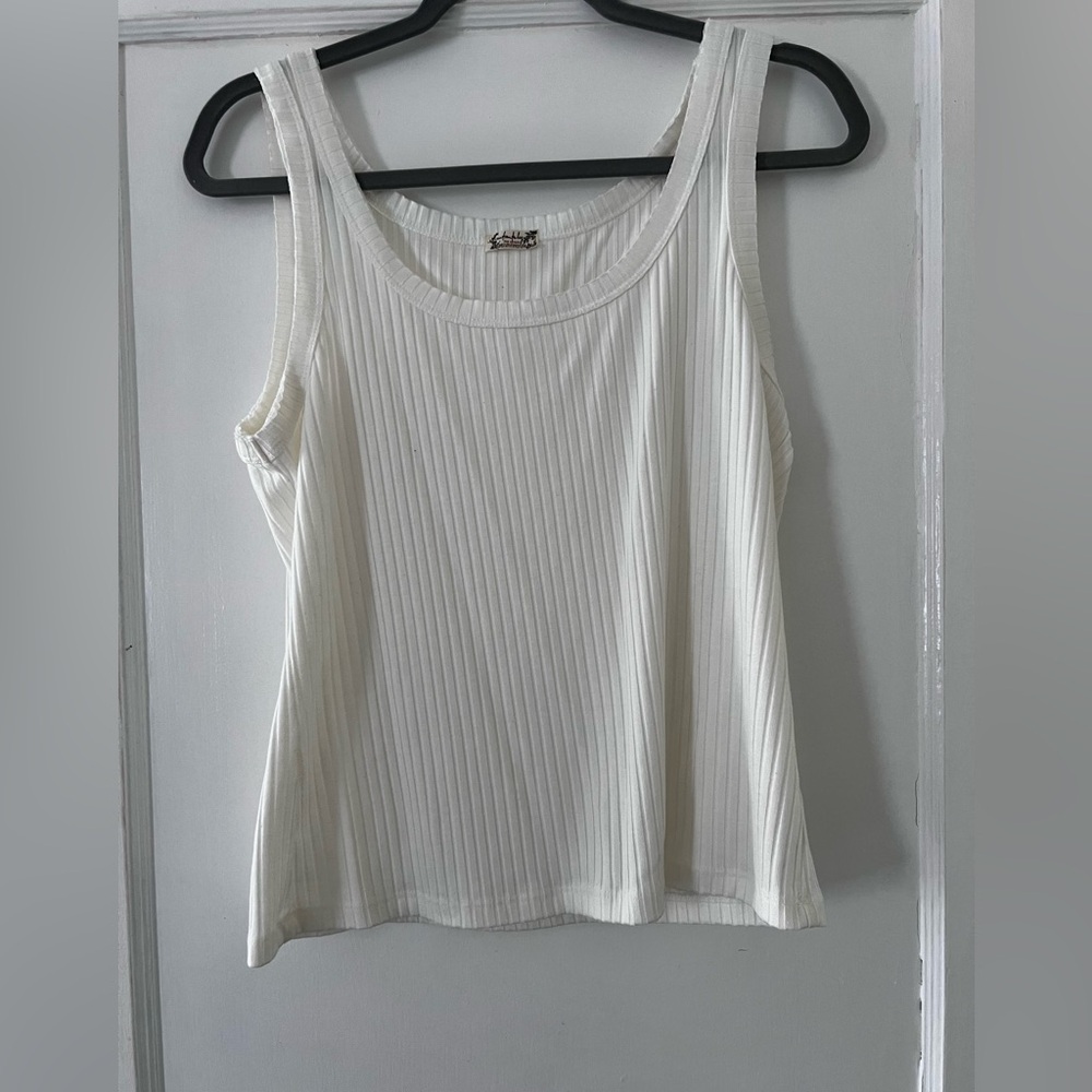 Free People Intimately Ribbed ivory tank